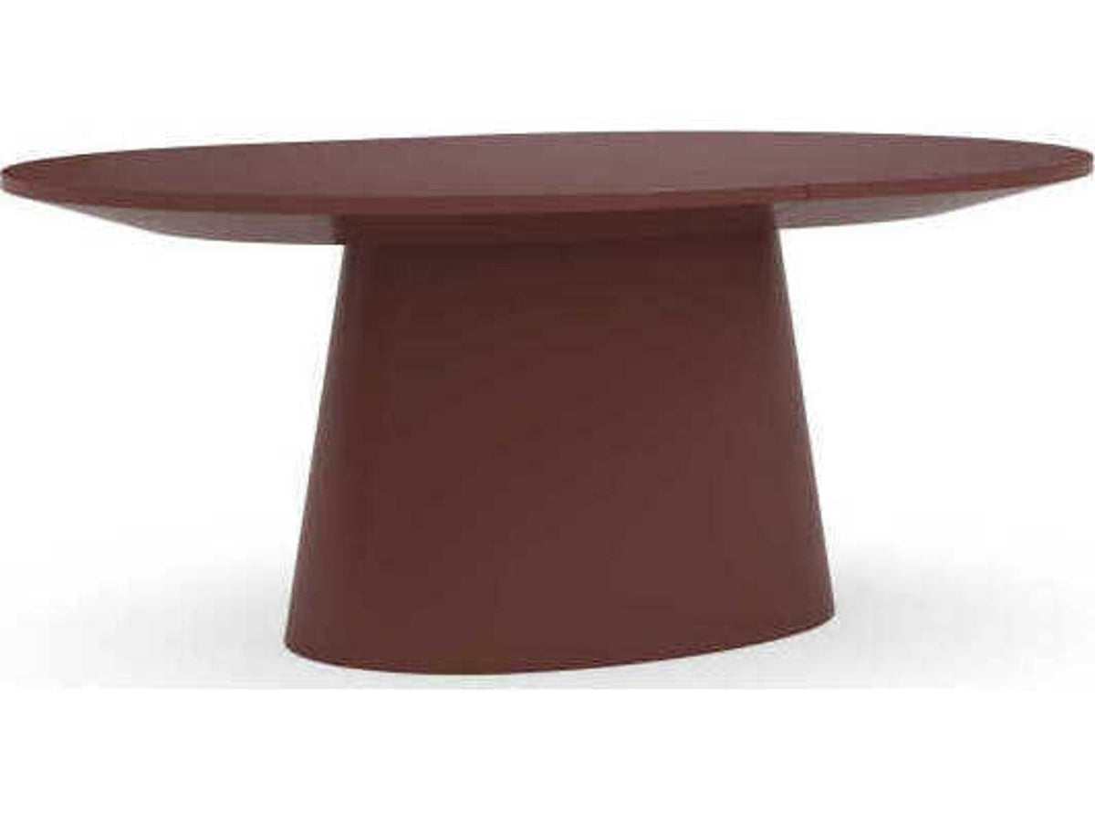 Paragon Oval Dining Table in Rouge Red Gloss