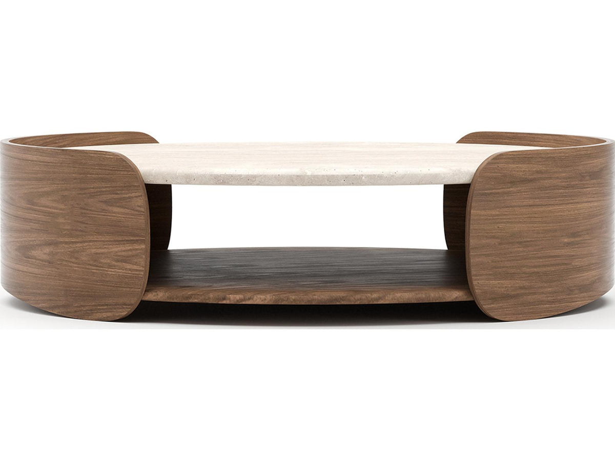 Fleur Round Stone Coffee Table
