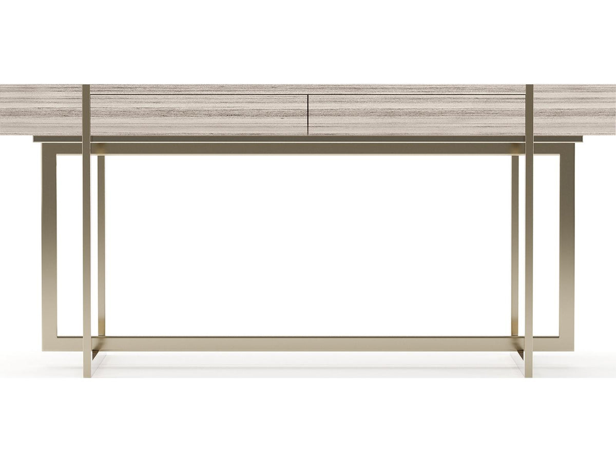 Wish You Were Here Rectangle Console Table in Sandstone and Whisper of Gold