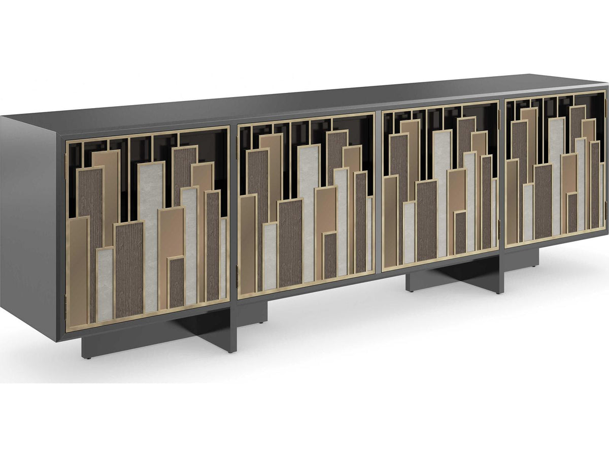 Signature Metropolitan Midtown 95-Inch Console Table with Mixed Metal Finish