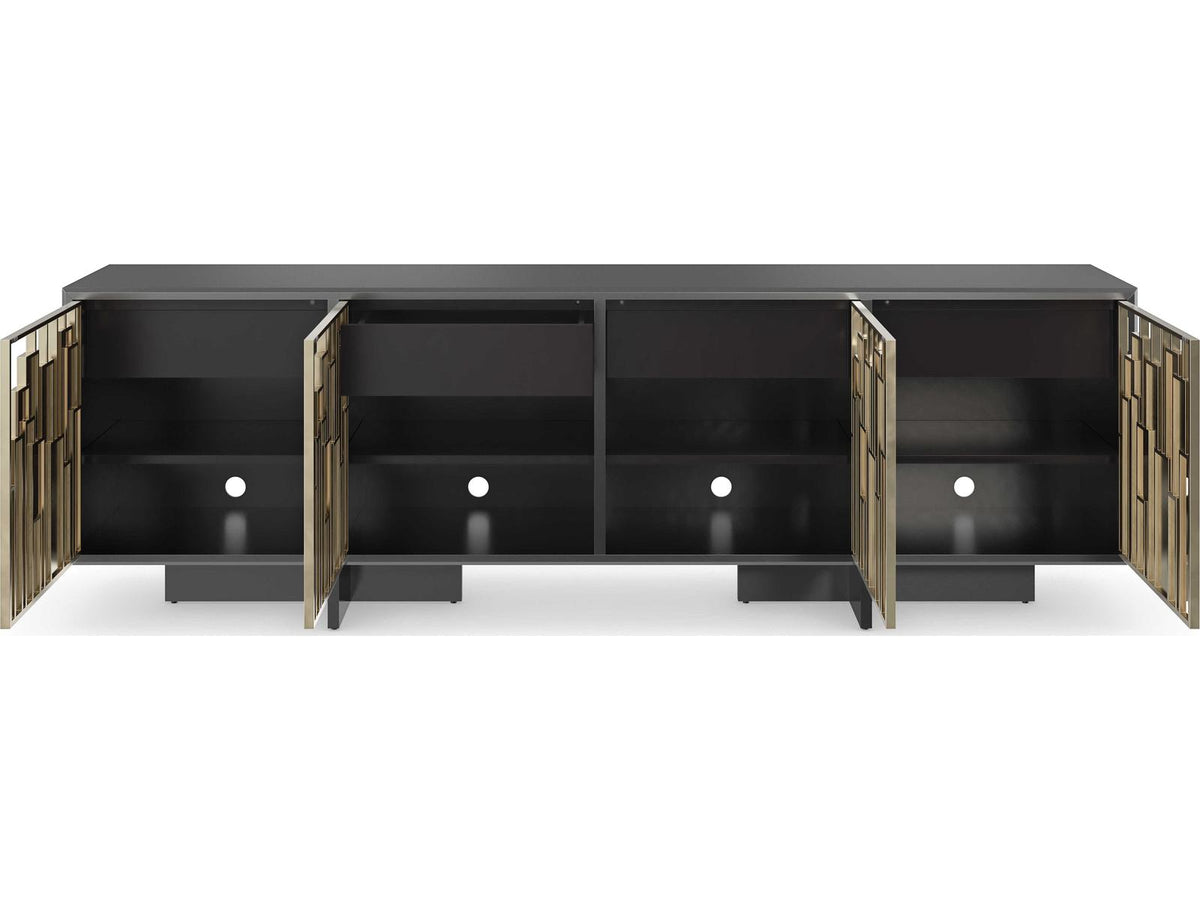 Signature Metropolitan Midtown 95-Inch Console Table with Mixed Metal Finish