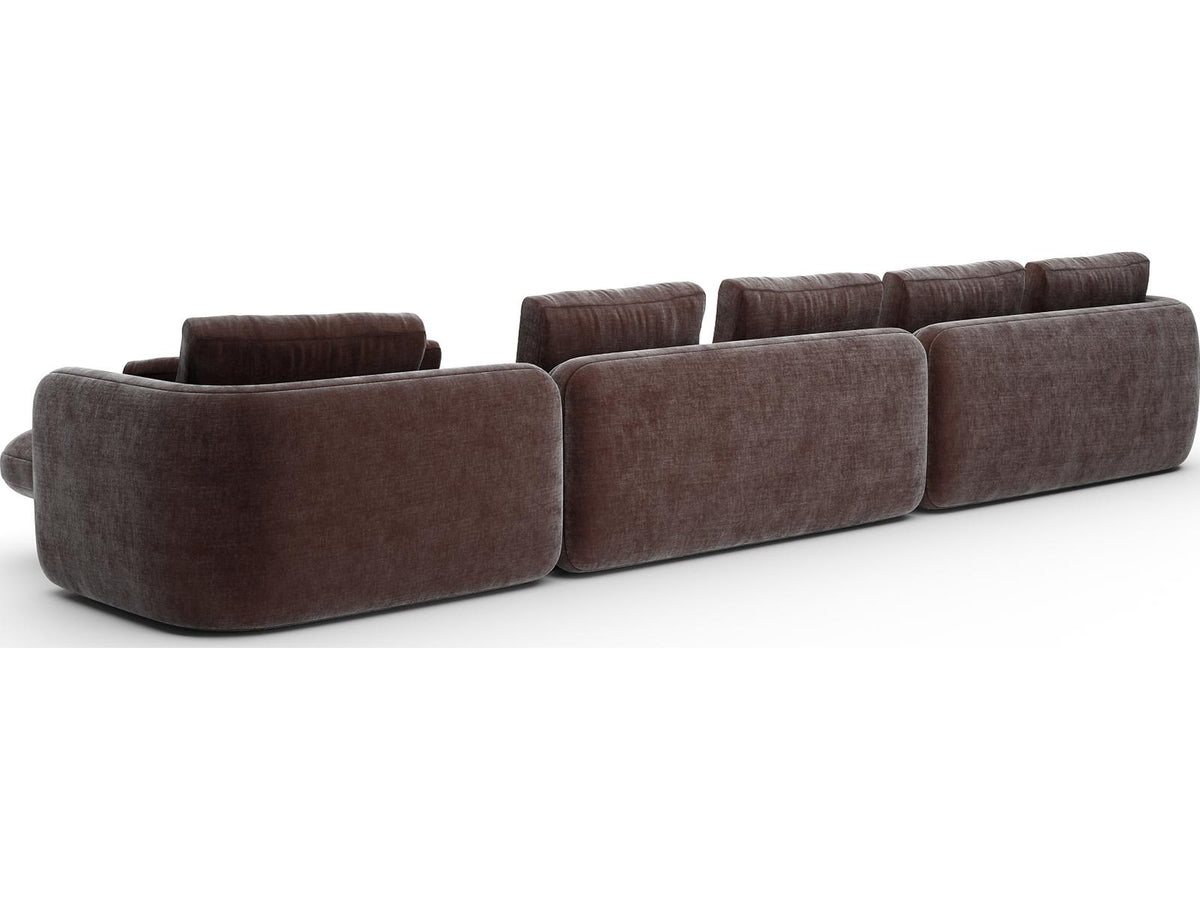 Overlap 3-Piece Large Right Chaise Polyester Blend Sectional in Dark Taupe