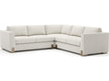 Counter Balance Small L-Shaped Sectional Sofa in Oatmeal Melange Fabric