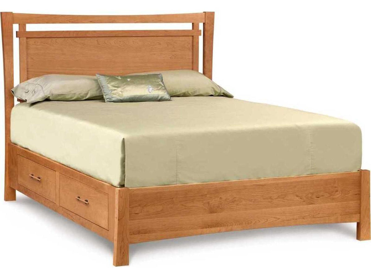 Furniture Monterey California King Storage Platform Bed in Cognac Cherry