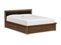 Moduluxe King Upholstered Storage Bed in Natural Walnut