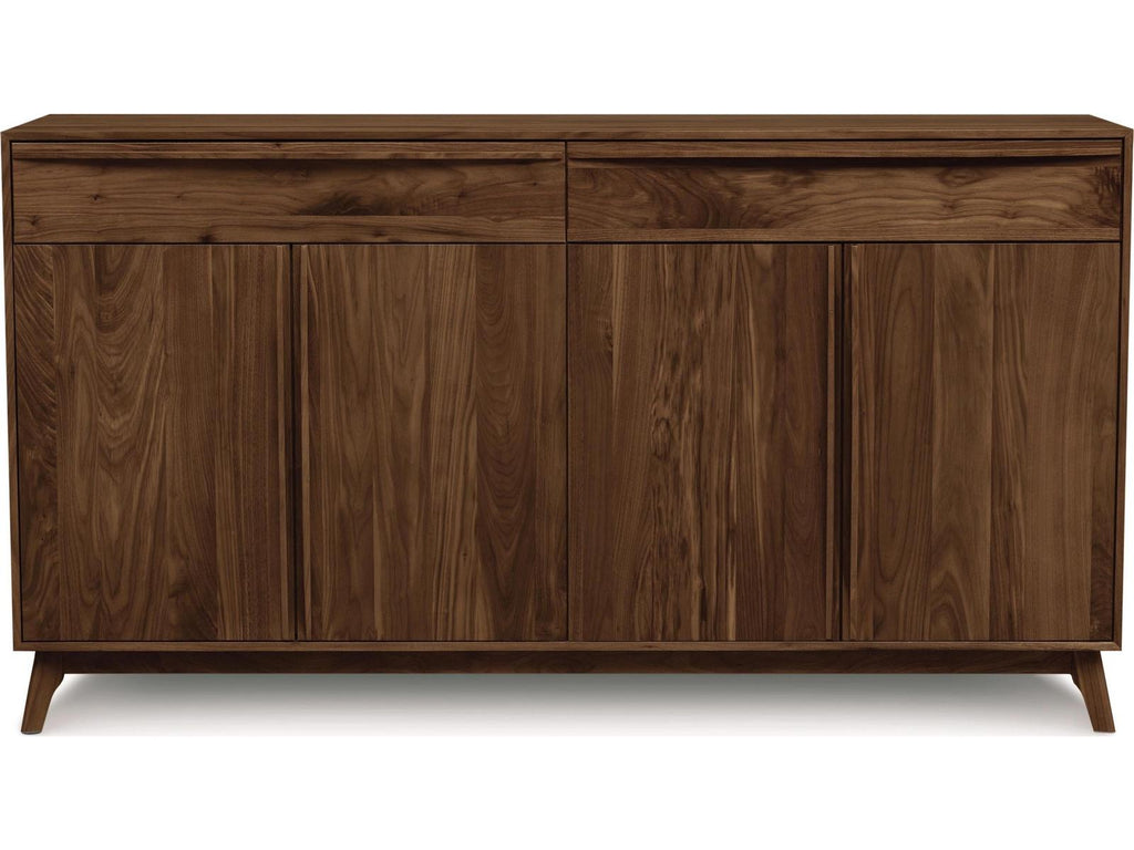 Catalina 2 Drawers 4 Doors Buffet in Natural Walnut Mid-Century Modern
