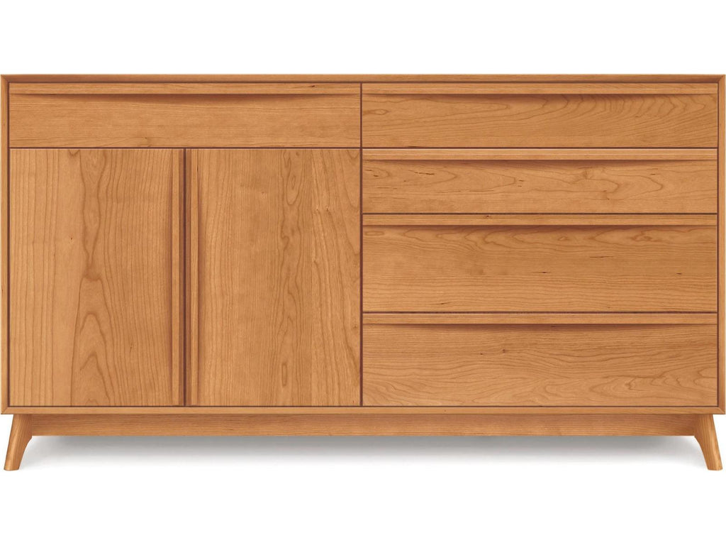 Furniture Catalina 2-Drawer 4-Door Buffet in Natural Walnut