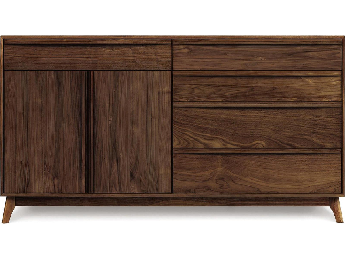 Furniture Catalina 2-Drawer 4-Door Buffet in Natural Walnut