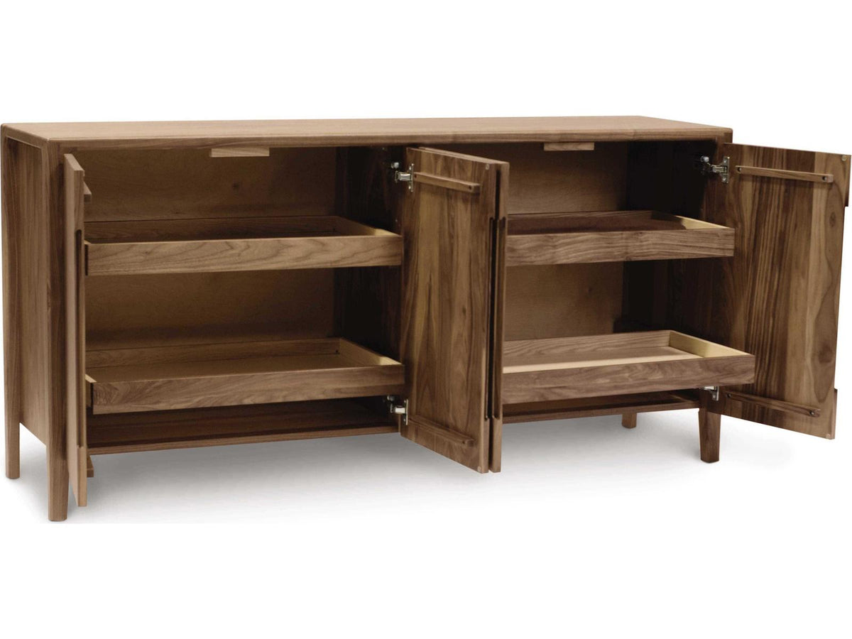 Furniture Lisse 69-Inch Buffet Storage Cabinet Natural Walnut
