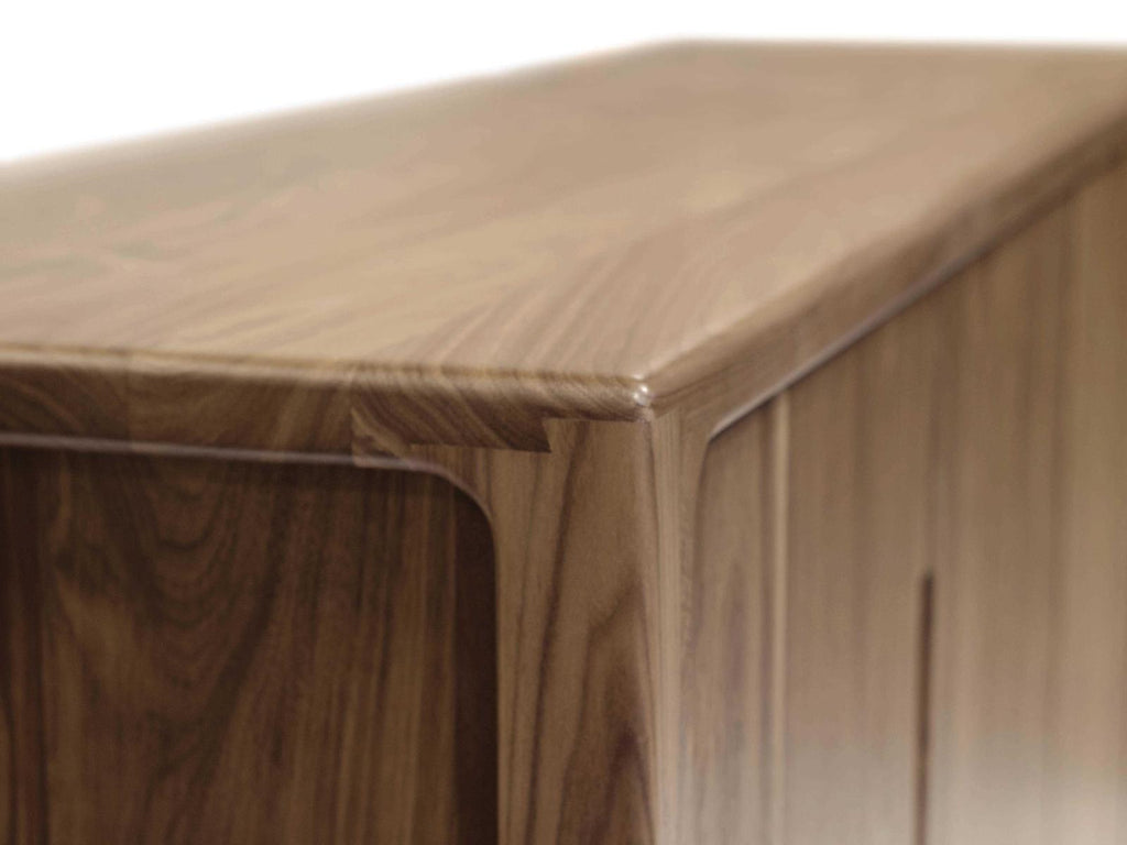 Furniture Lisse 69-Inch Buffet Storage Cabinet Natural Walnut