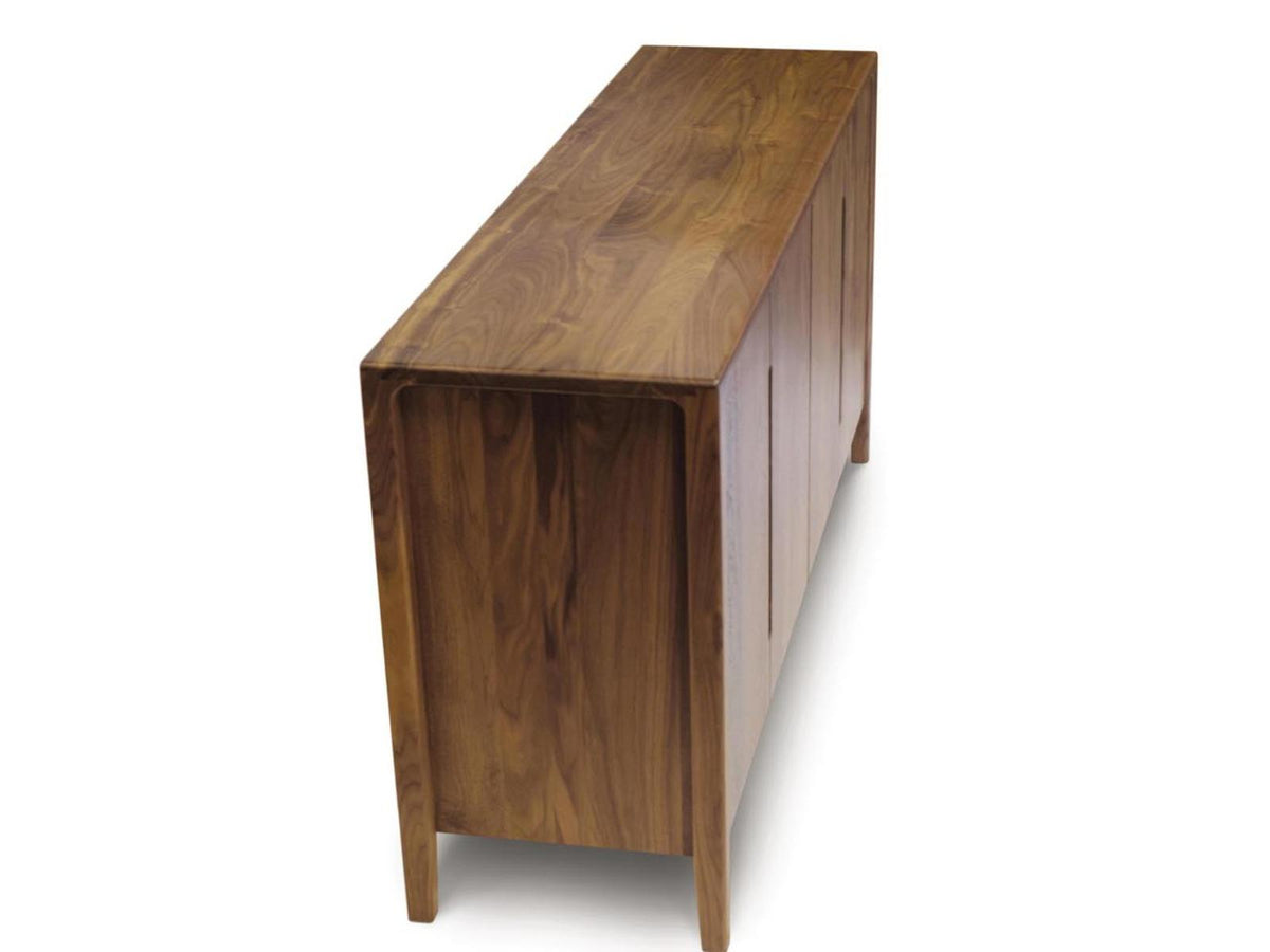 Lisse Solid Walnut Buffet with Soft-Close Features Natural Finish