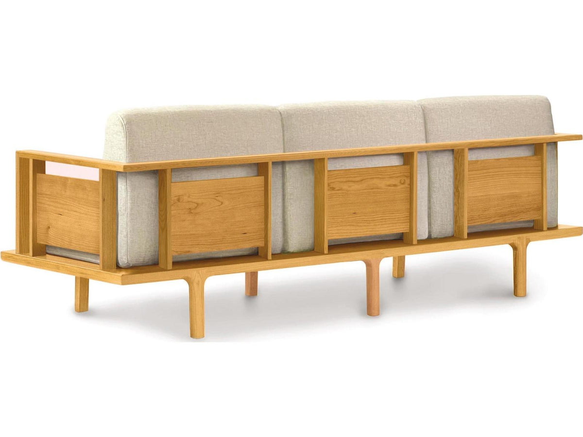 Sierra 3-Seat Upholstered Sofa with Wood Panels