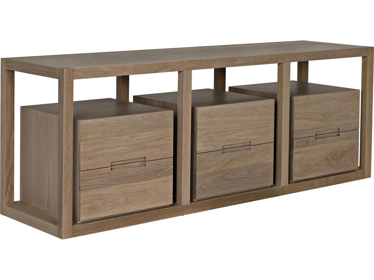 Grant Rectangle Console Table in Natural Oak