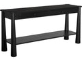 Furniture Telluride Rectangular Console Table in Black Oak