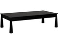 Telluride Rectangular Wood Black Coffee Table Rustic Oak