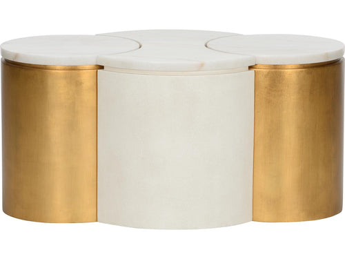Bradshaw Orrell Marble White Cream Gold Coffee Table Set