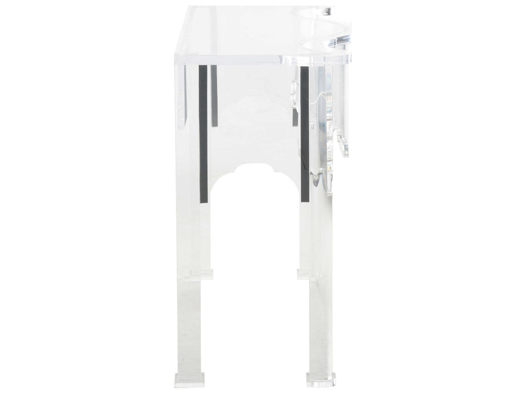 Jamie Merida Acrylic Clear Kensington Console Table