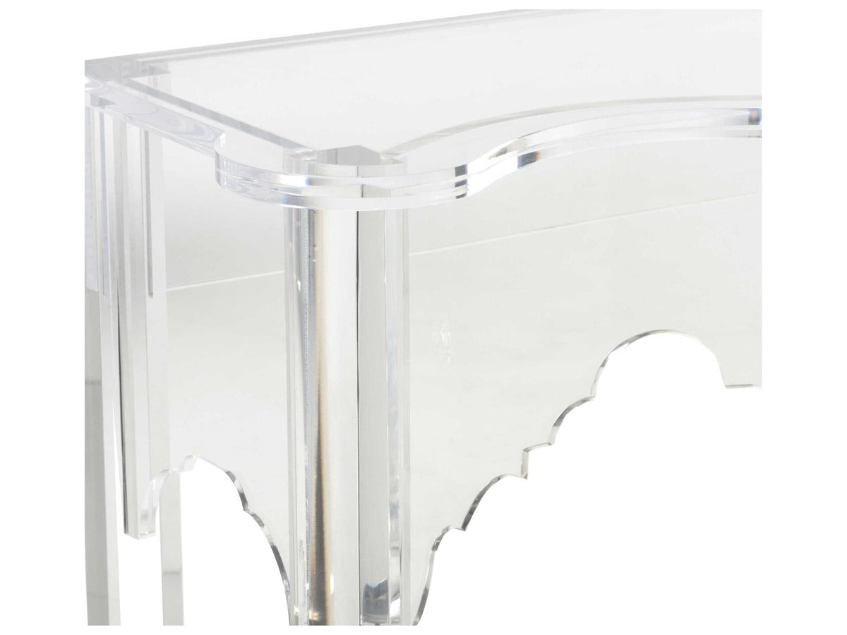 Jamie Merida Acrylic Clear Kensington Console Table