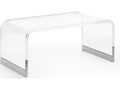 Waterfall Acrylic Coffee Table in Nickel
