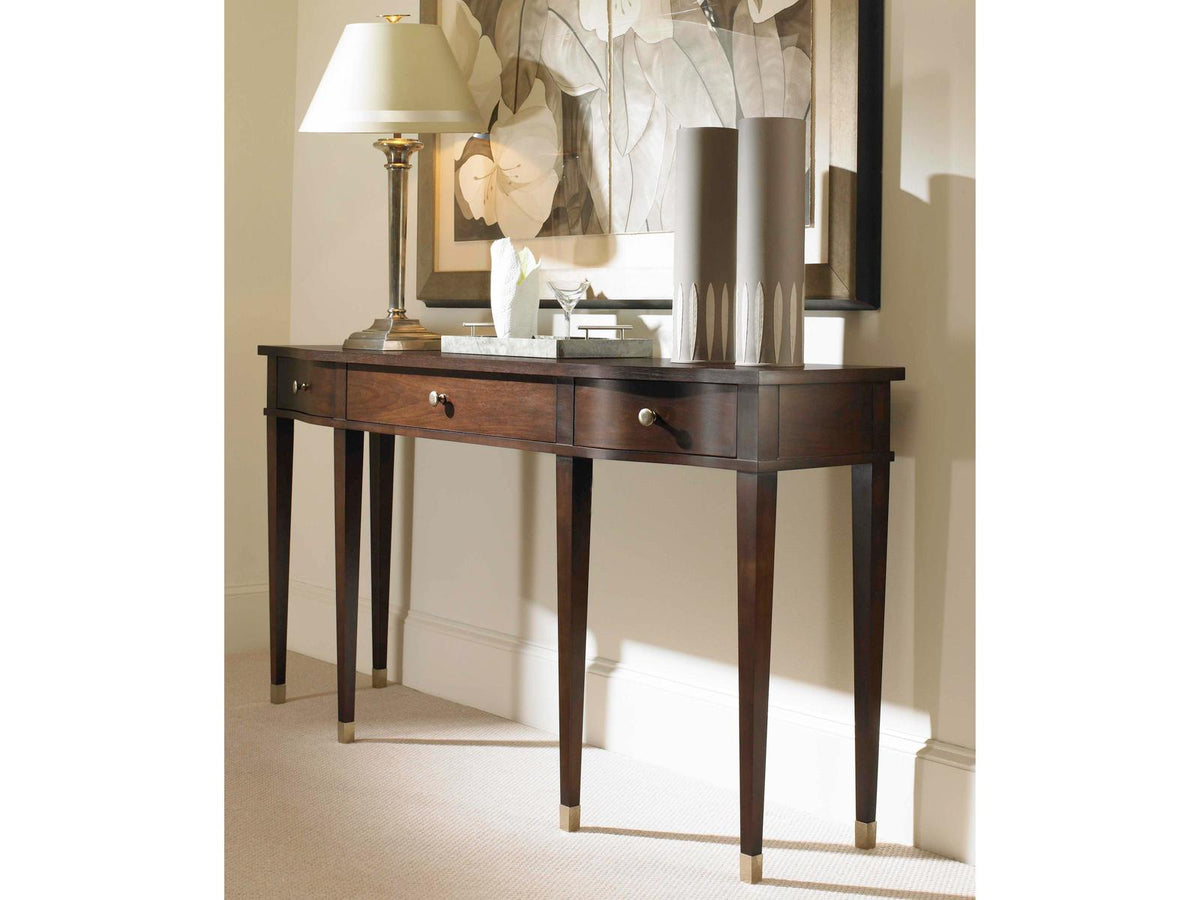 Tribeca Rectangular Console Table with Three Drawers in Tribeca Finish