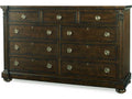 Chelsea Club Sloane Dresser in Cognac Mahogany with Nine Drawers