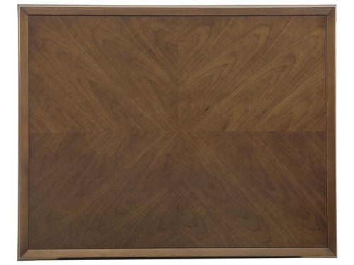 Bridgeton Rectangle Cocktail Table with Open Shelf and Brass Ferrules