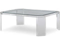 Thomas O'Brien Phoenix Rectangle Coffee Table with Glass Top