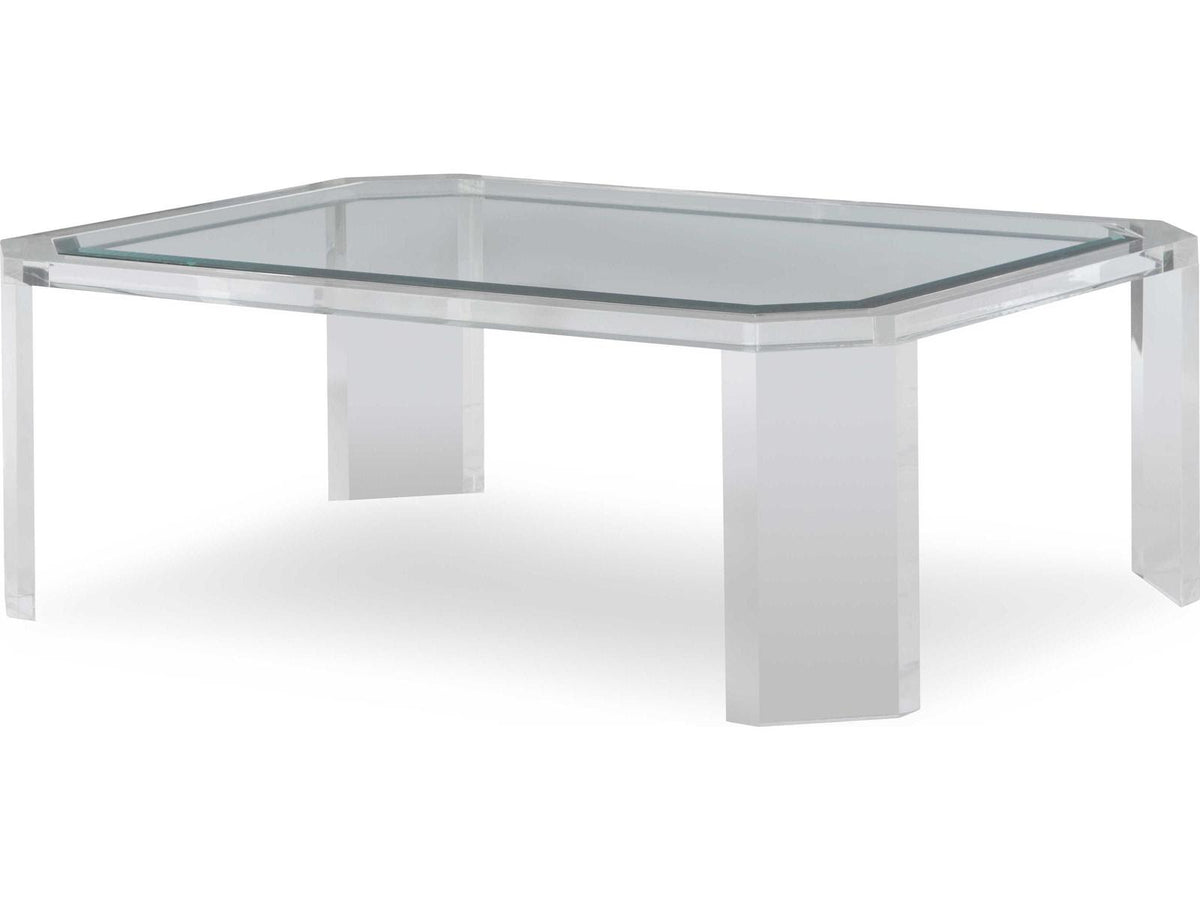Thomas O'Brien Phoenix Rectangle Coffee Table with Glass Top