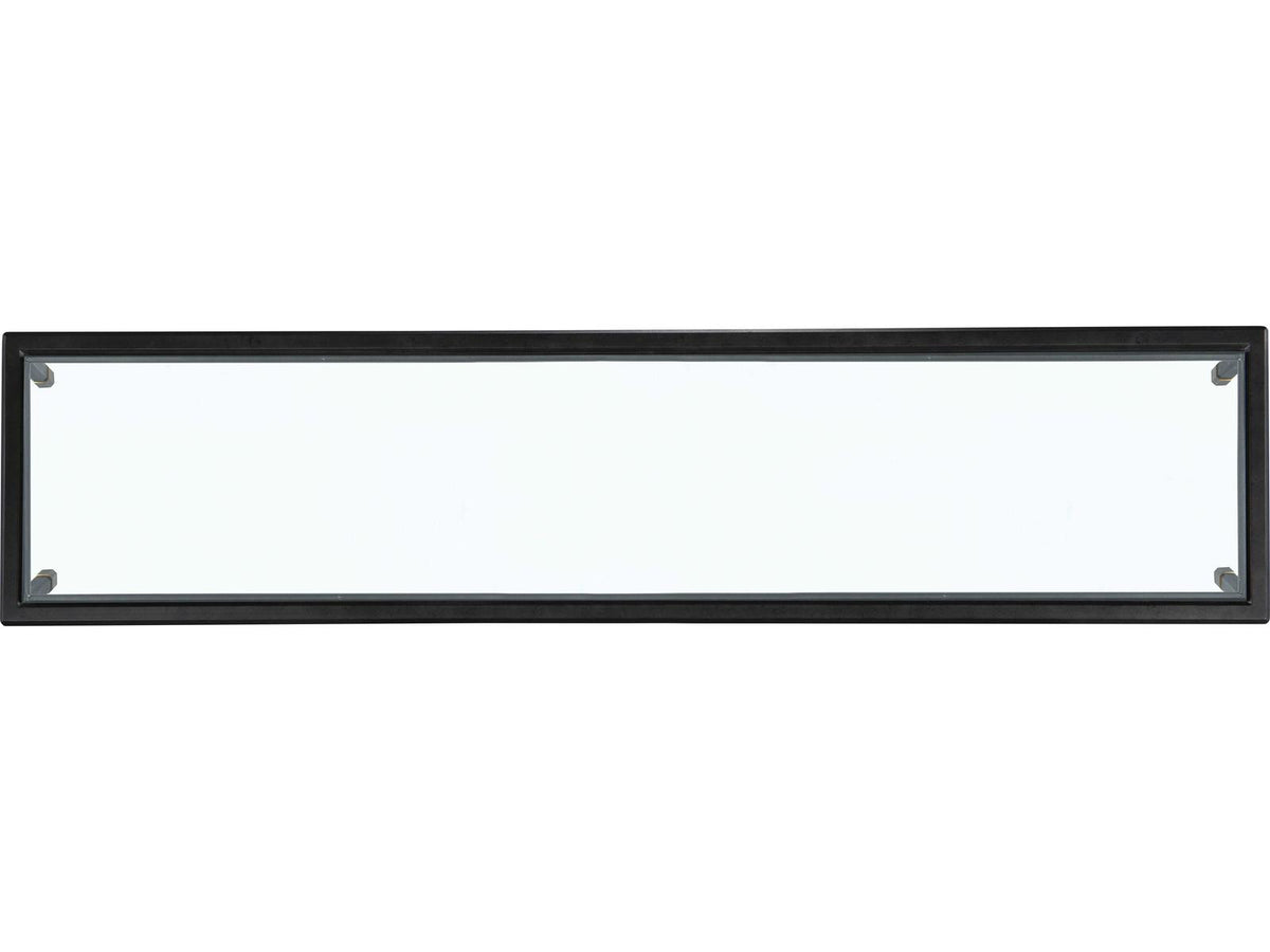 Thomas O'Brien Jennings Glass Console Table in Black and Gold
