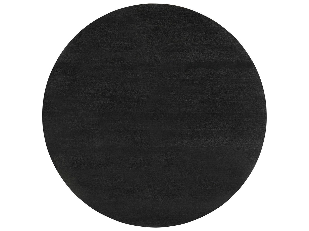 Corso 72 Inch Round Dining Table Black Cerused Oak