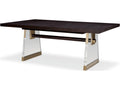 Cadence 80-Inch Rectangle Dining Table in Sand Cerused with Lucite Legs