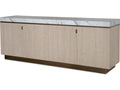 Cadence Credenza with Carrara Marble Top in Sand Cerused