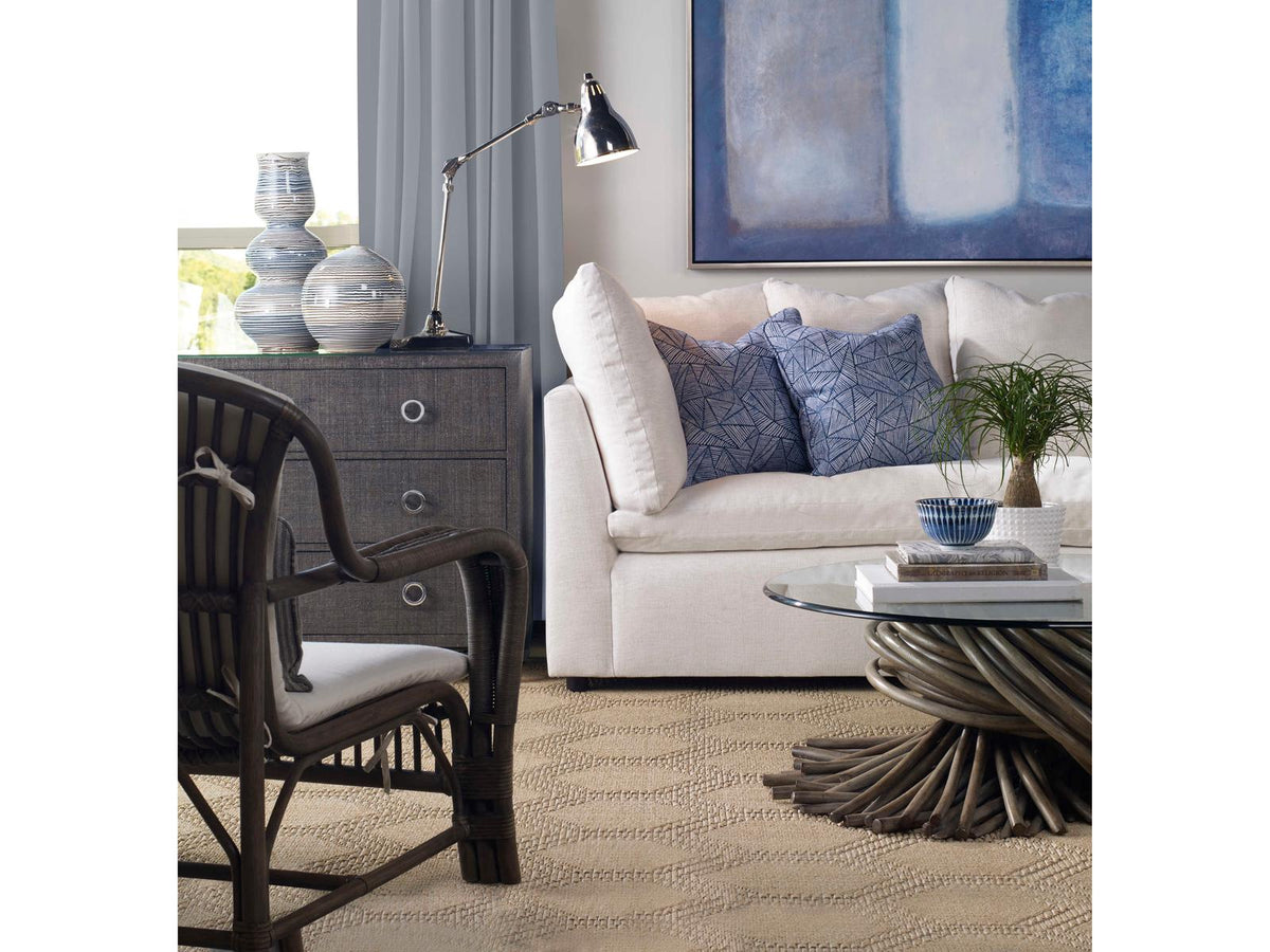 Curate Round Glass Grey Coffee Table