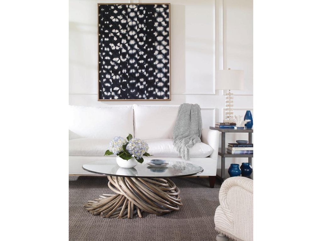 Curate Round Glass Grey Coffee Table