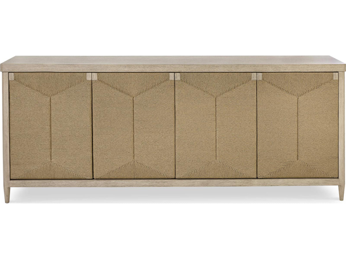 Curate Palmetto Four Door Credenza in Grey Wash Wood