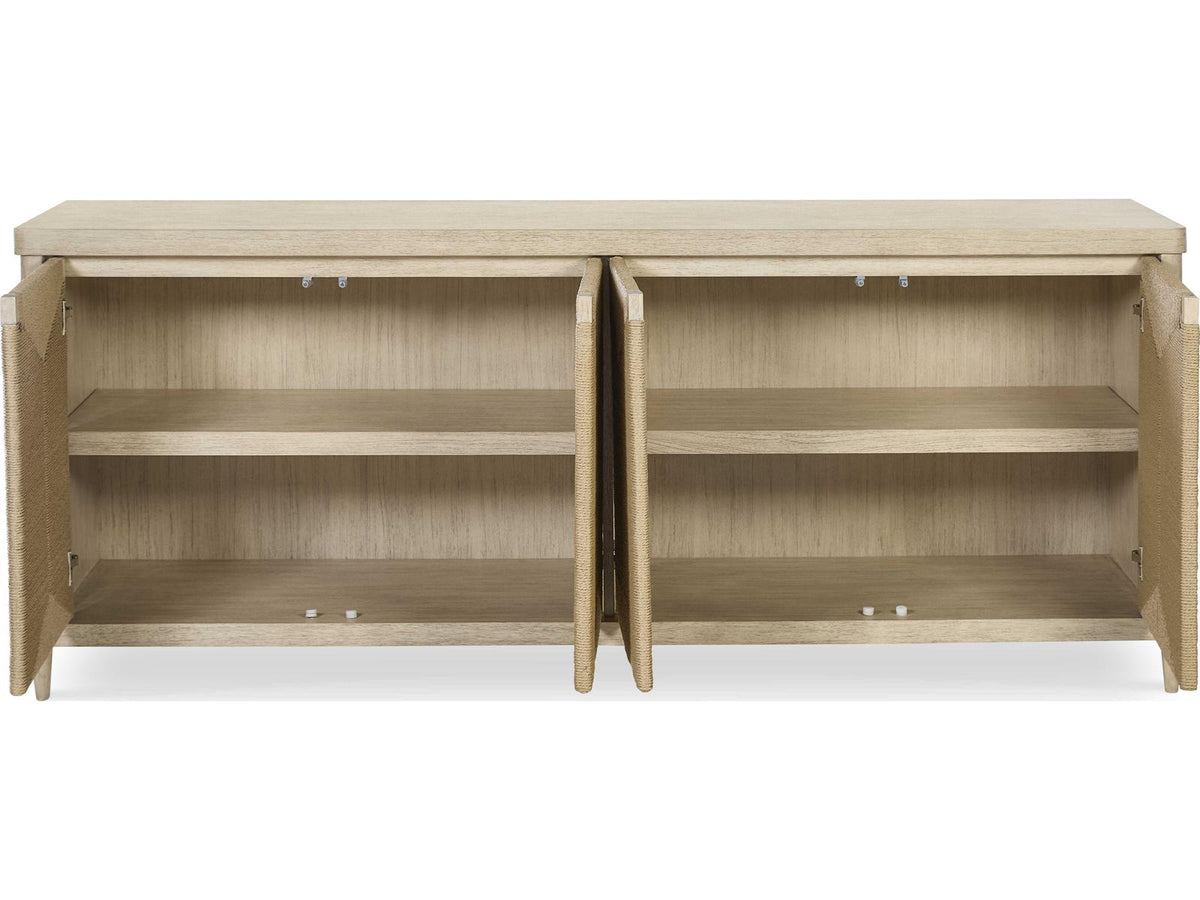 Curate Palmetto Four Door Credenza in Grey Wash Wood