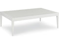 Sail Rectangular Coffee Table in White with Tempered Glass