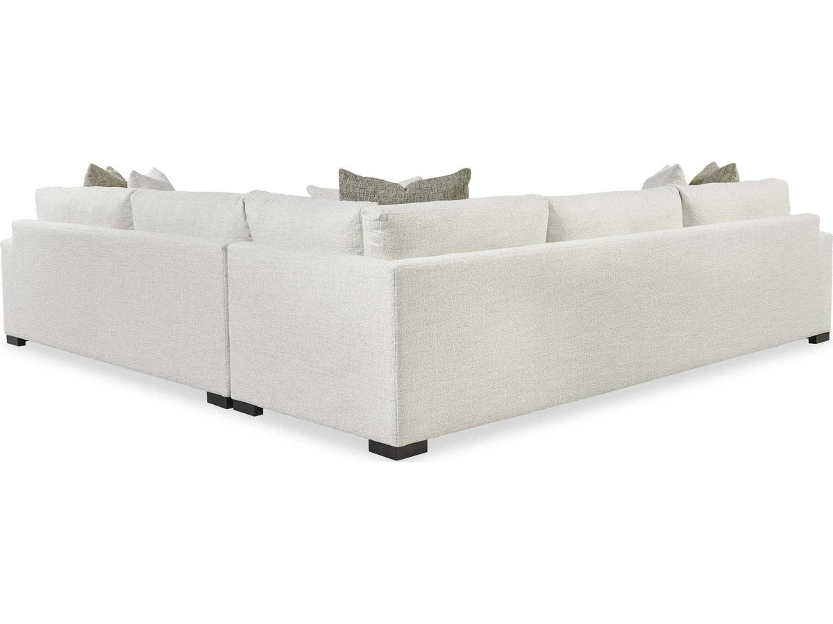 Great Room Two-Piece Modular Fabric Sectional in Snow White
