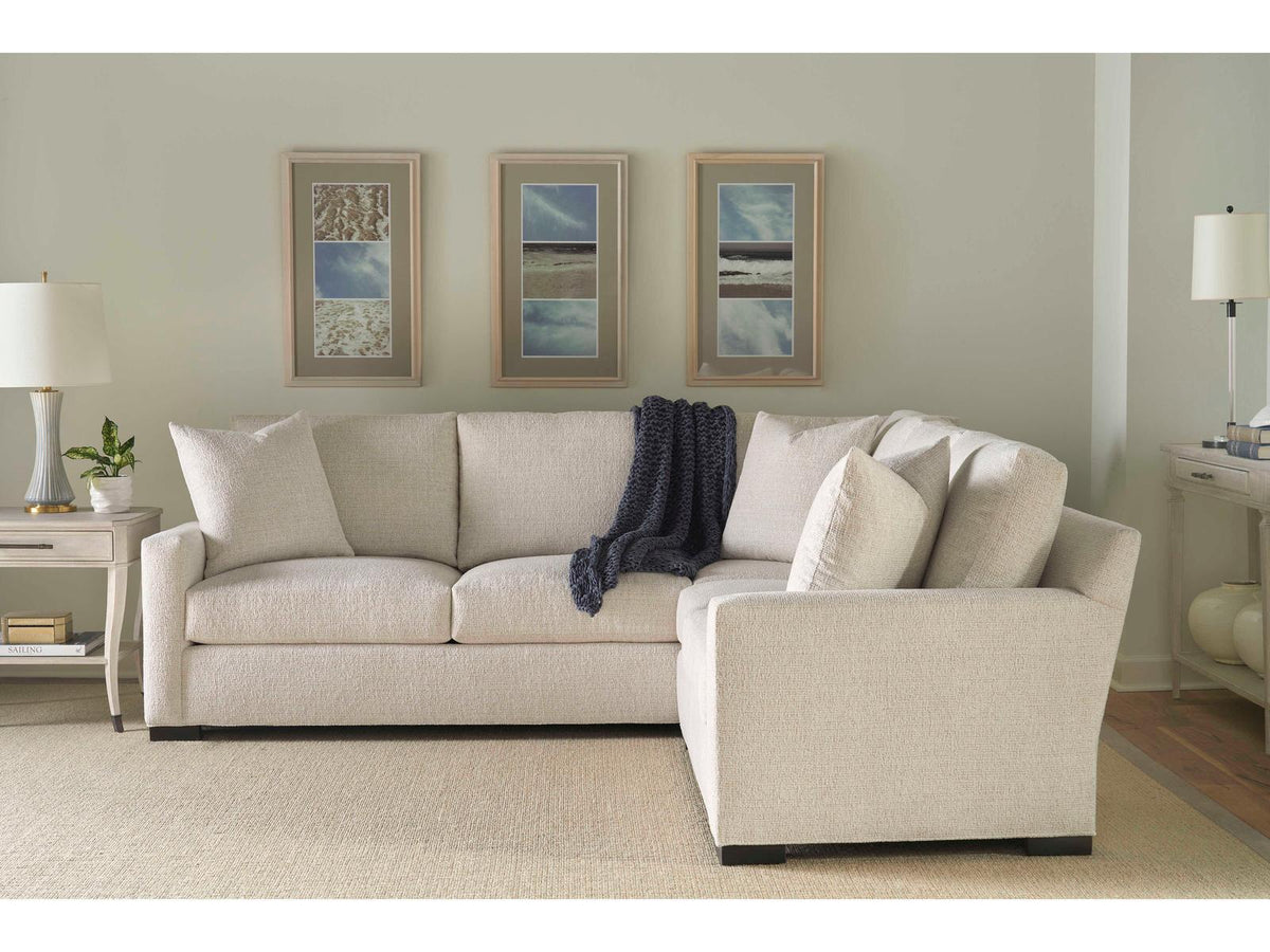 Cornerstone 2-Piece White Fabric Sectional Sofa