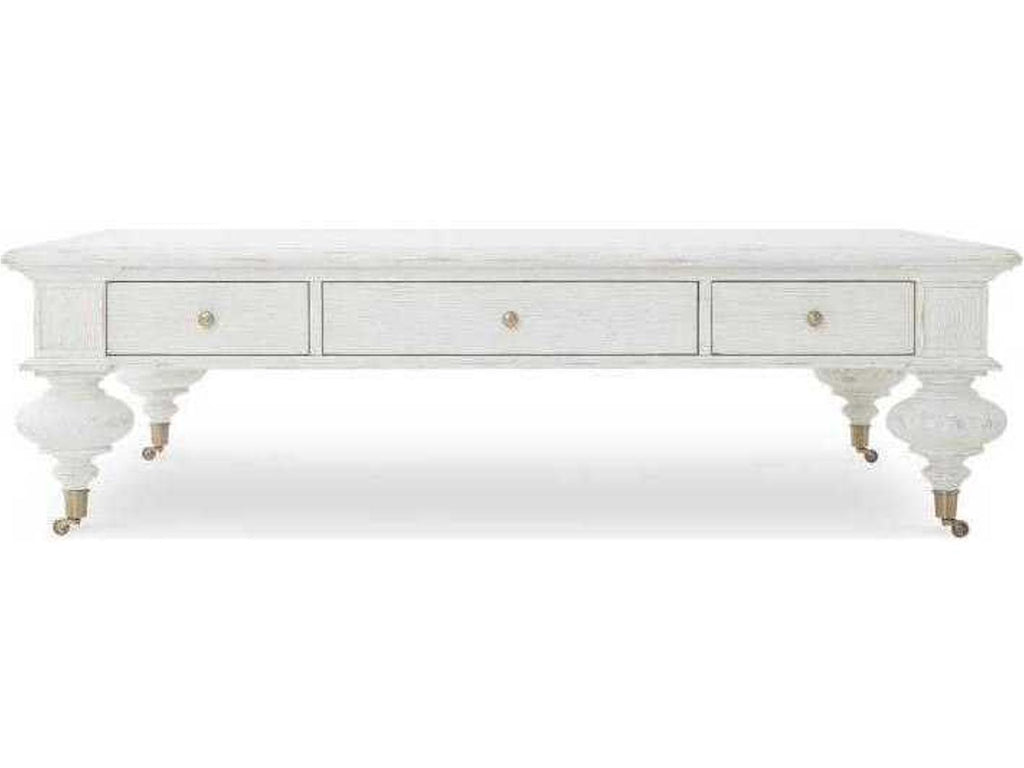 Monarch Rectangle Coffee Table Oak and Veneer White Wash Finish