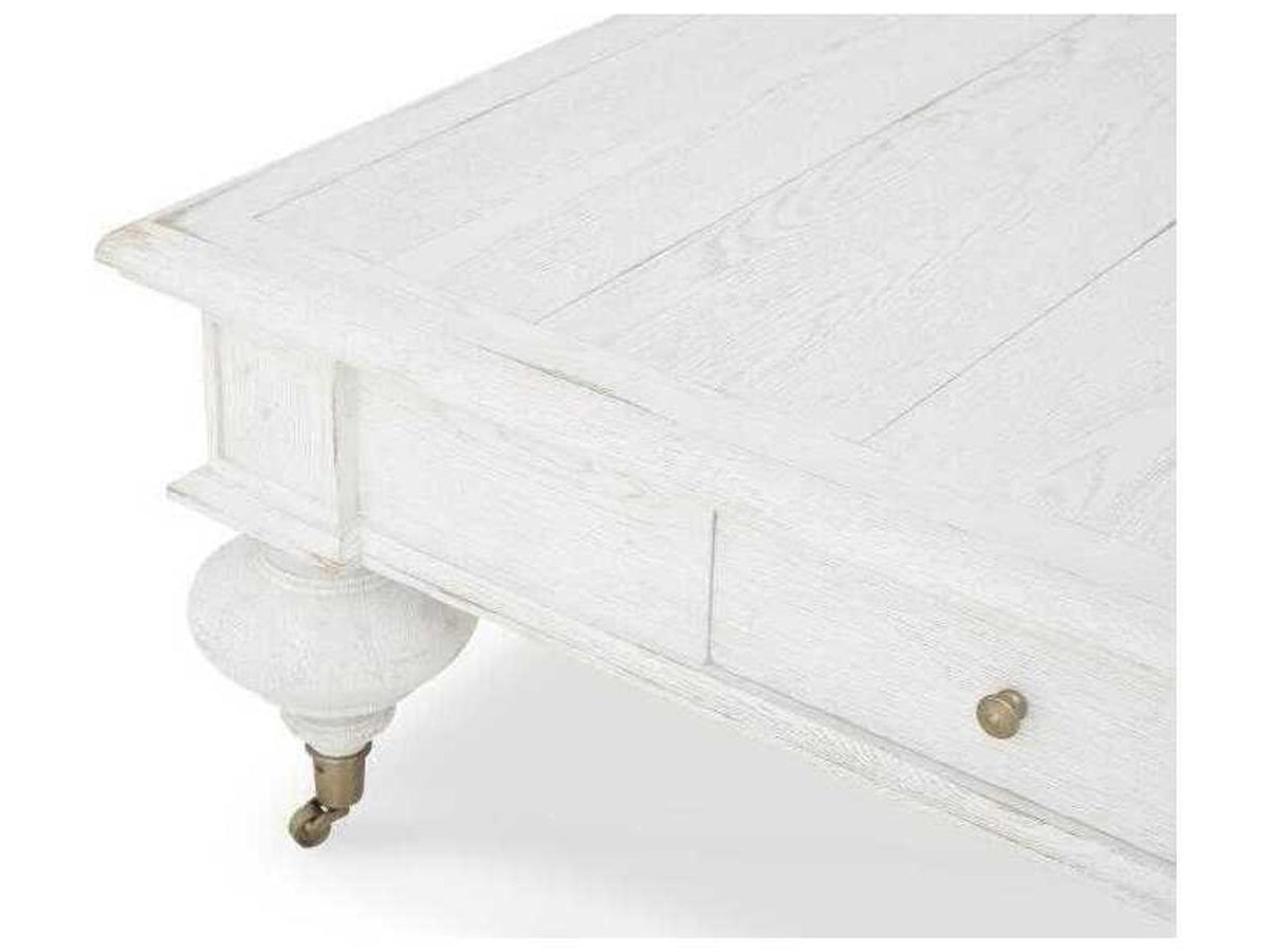 Monarch Rectangle Coffee Table Oak and Veneer White Wash Finish