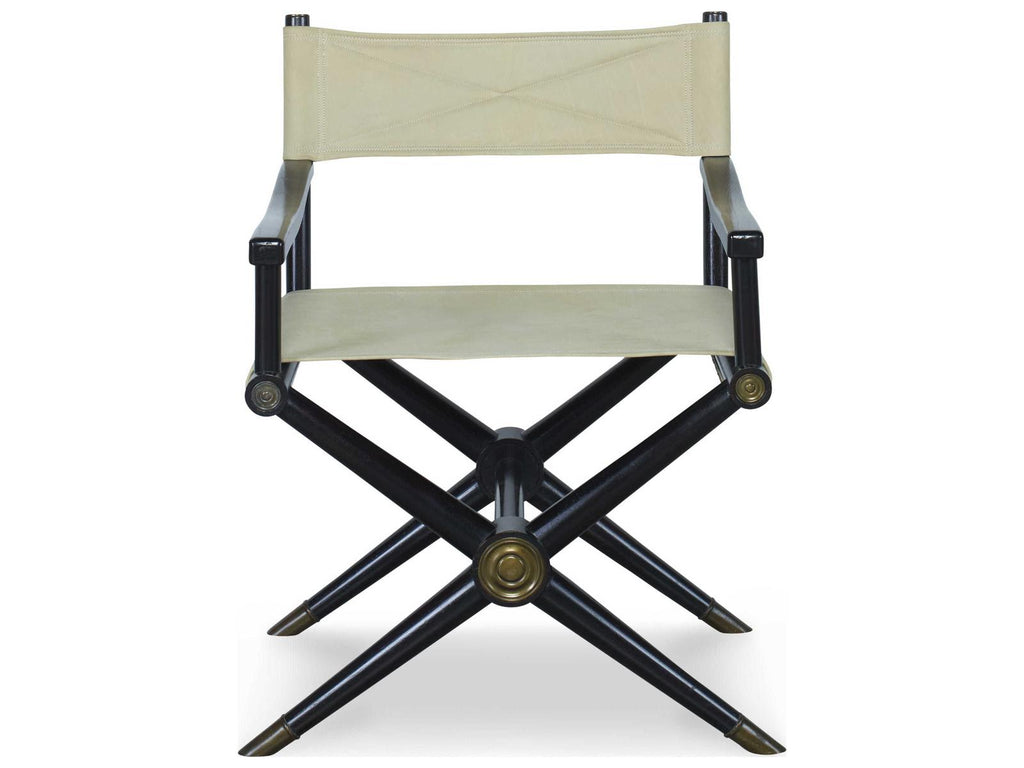 Minnelli Upholstered Leather Dining Arm Chair in Coconut and Black
