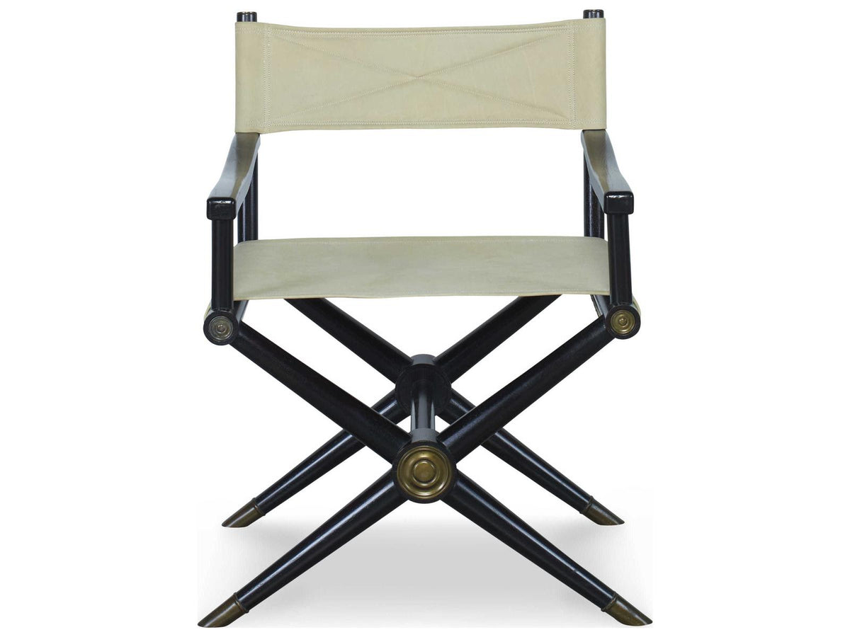 Minnelli Upholstered Leather Dining Arm Chair in Coconut and Black