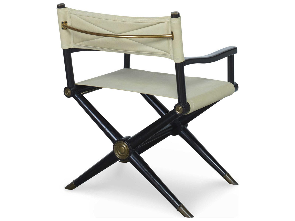 Minnelli Upholstered Leather Dining Arm Chair in Coconut and Black
