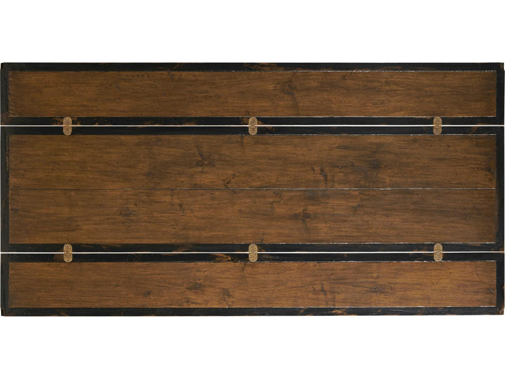 Winston Flip-top Console Table in Mahogany and Oak Veneer