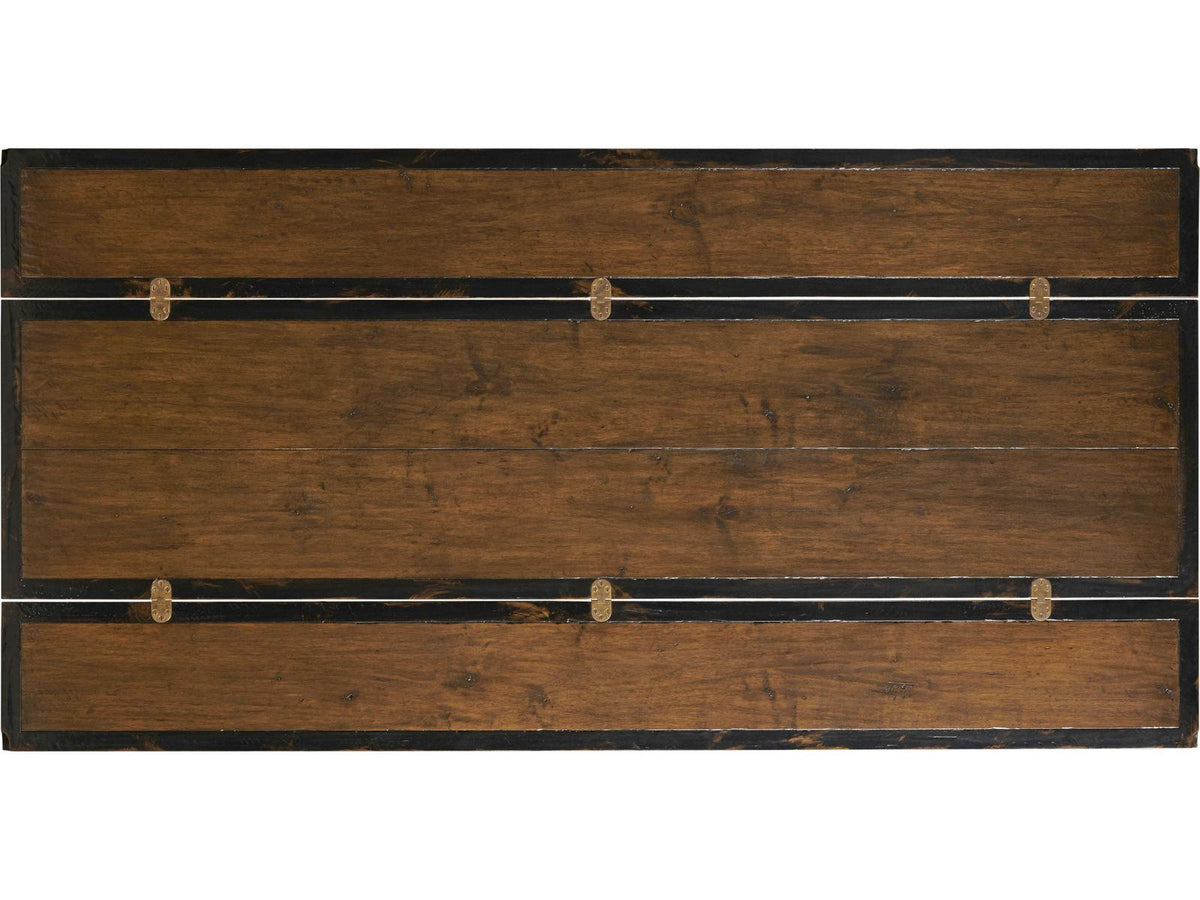 Winston Flip-top Console Table in Mahogany and Oak Veneer