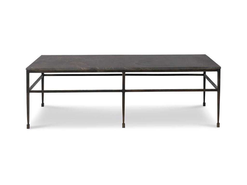 Grand Tour Orvieto Rectangle Coffee Table in Marble and Bronze