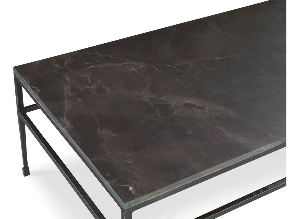 Grand Tour Orvieto Rectangle Coffee Table in Marble and Bronze