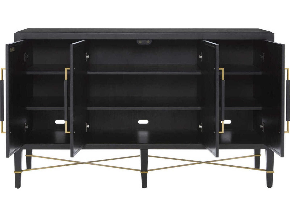Vistas 67 Black Lacquered Linen Champagne Metal Sideboard,"<div class="flex flex-col max-w-1/4">
<span class="w-full text-base font-semibold mb-2">Features</span><ul class="list-disc pl-5"><li class="text-sm my-1"><div class="w-full html-content-container