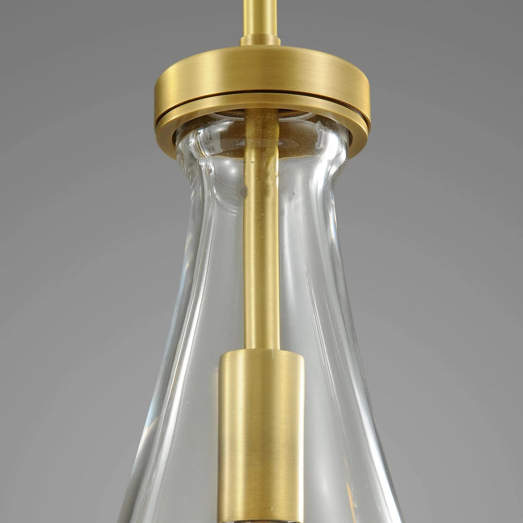 Raindrop Round 2-Lights Rod Chandelier
